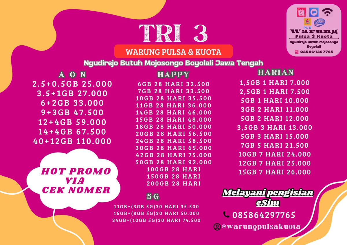 OUTLET RESMI || INDOSAT TRI SMARTFREN AXIS tweet media