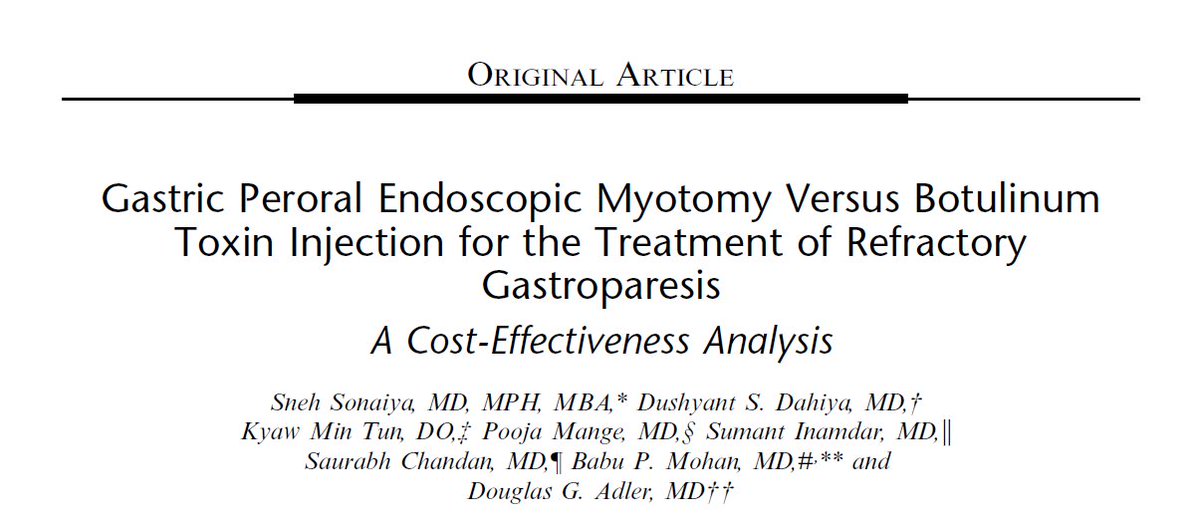 DouglasAdlerMD's tweet image. New publication! GPOEM versus botox for gastroparesis! Well done to Sneh and the whole team!
#gastroparesis #botox #gitwitter #surgery