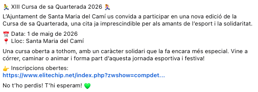 Santa Maria del Camí tweet media