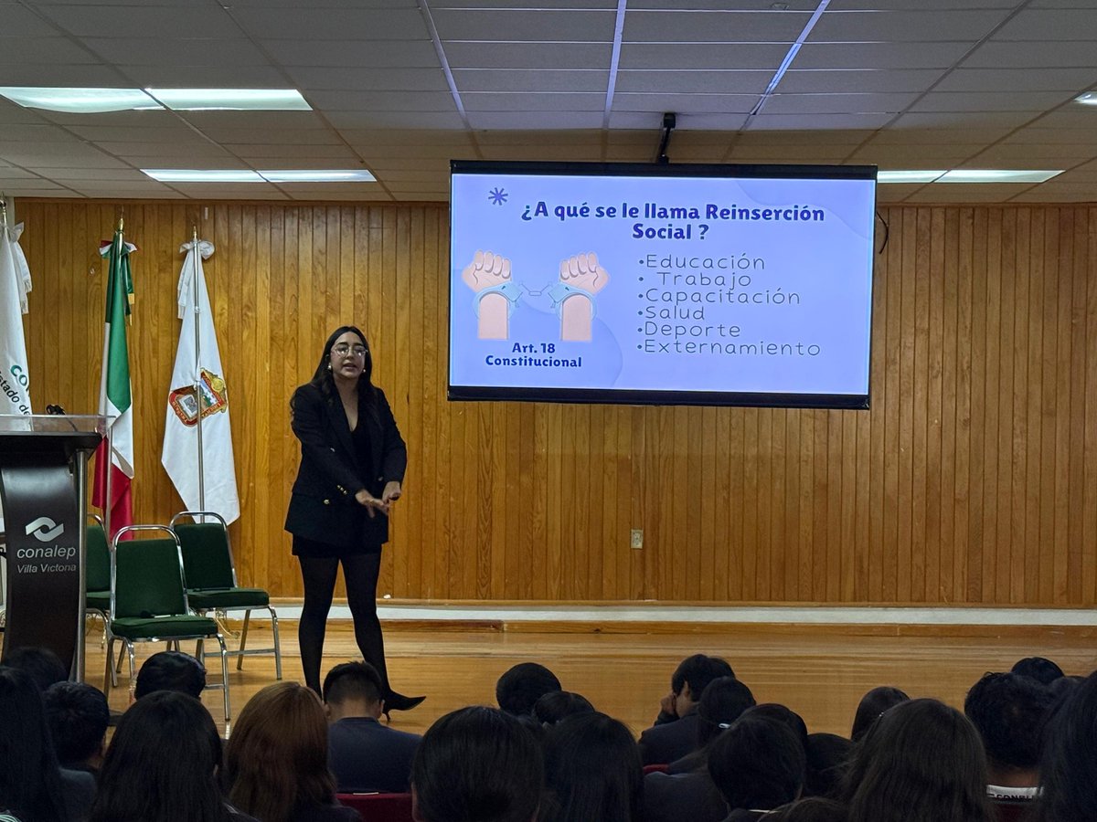 CemVillaVict's tweet photo. Conferencia “Reinserción Social
y Justicia para las mujeres”, como parte de las actividades que favorecen la prevención del delito y una vida libre de violencia en adolescentes.
#ApasionadamenteCONALEP 
#OrgullosamenteCONALEP https://t.co/thMvzrX2WP