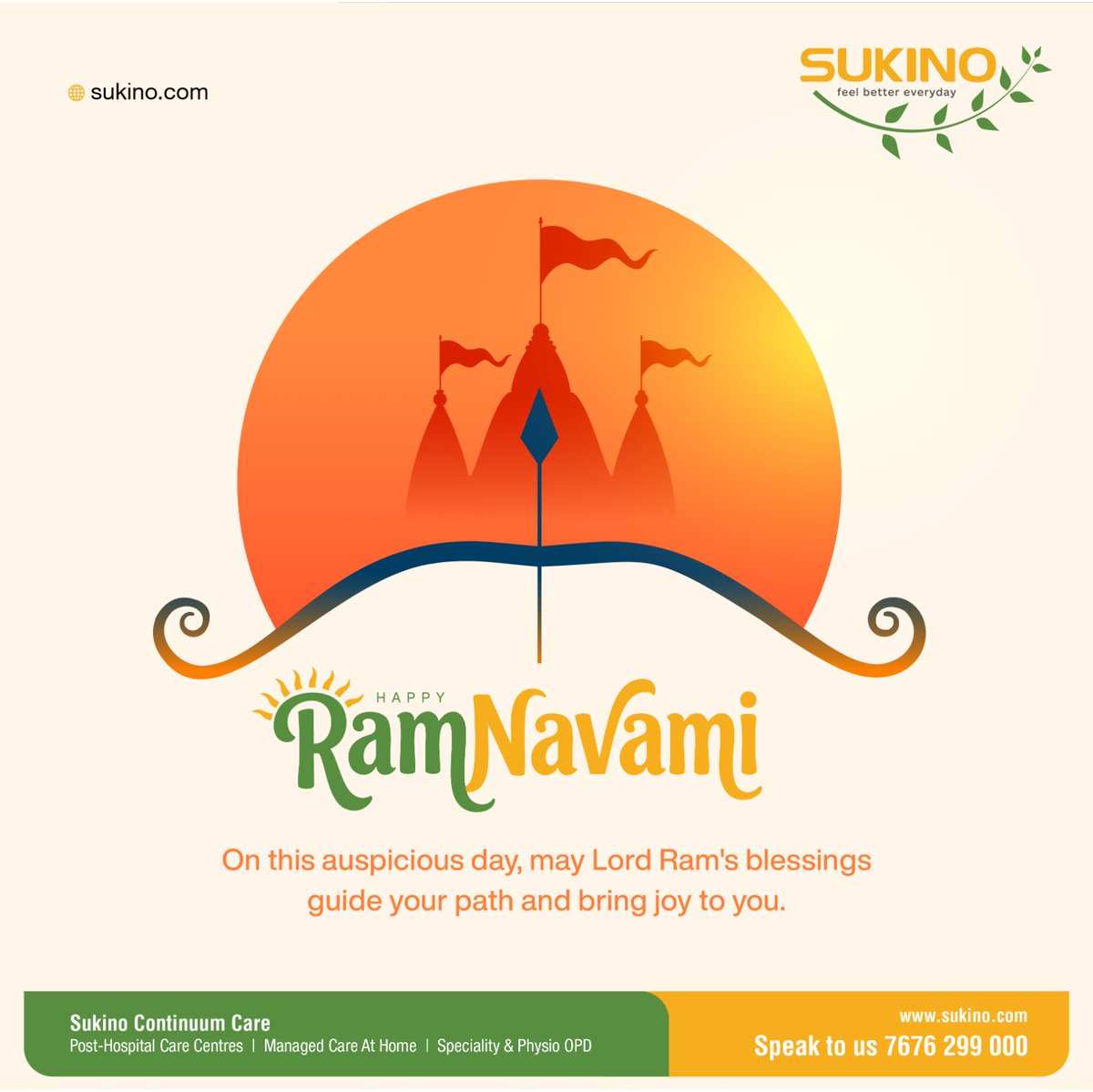 May this Ram Navami bring you strength, blessings and good health. Jai Shri Ram! 

#HappyRamNavami #JaiShriRam #Sukino