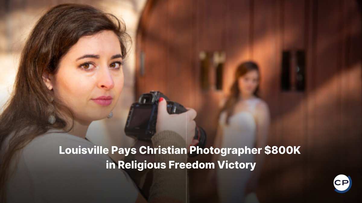 ChristianPost's tweet image. Louisville pays $800K to Christian photographer Chelsey Nelson after losing religious freedom lawsuit over same-sex wedding mandate.  
#ReligiousFreedom #ChristianPhotographer #FirstAmendment #Louisville #ADF #Victory  
🔗 dlvr.it/TRj3m3