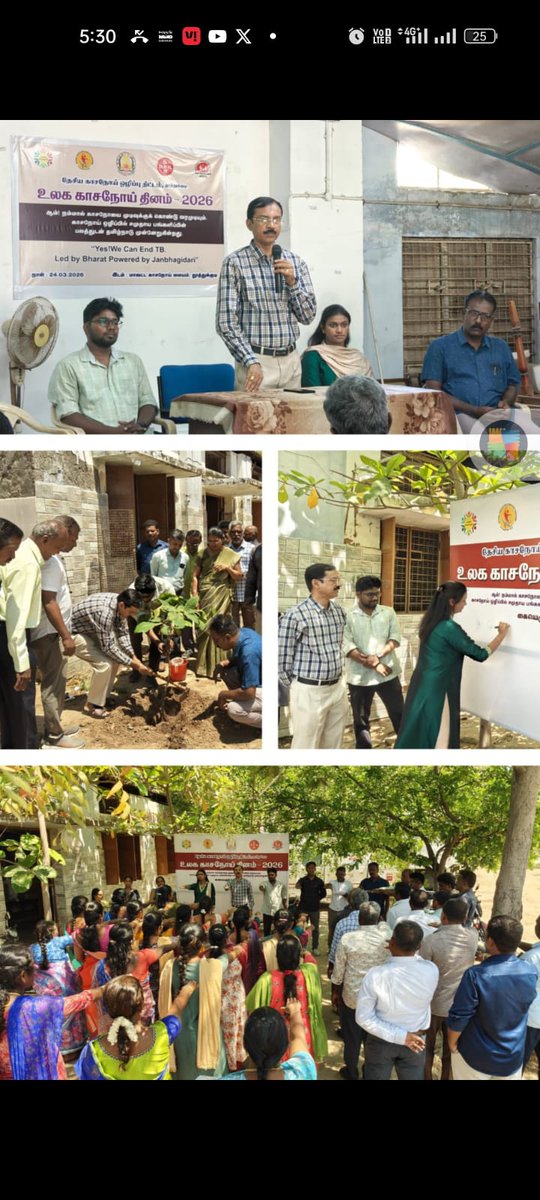 NTEP_TNTTC's tweet photo. @TbDivision @NTEP_TamilNadu 
Observed #WorldTBDay at DTC, Thoothukudi with impactful initiatives 💙
Launched 100 Days AAS with MDU &amp; HHX services for early detection. Conducted NTEP sensitisation, tree plantation 🌱, Anti-TB pledge, and a signature campaign to boost awareness. https://t.co/h9yXxLZ9hG