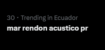 Mar Rendón (Ecuador - Streaming) tweet media