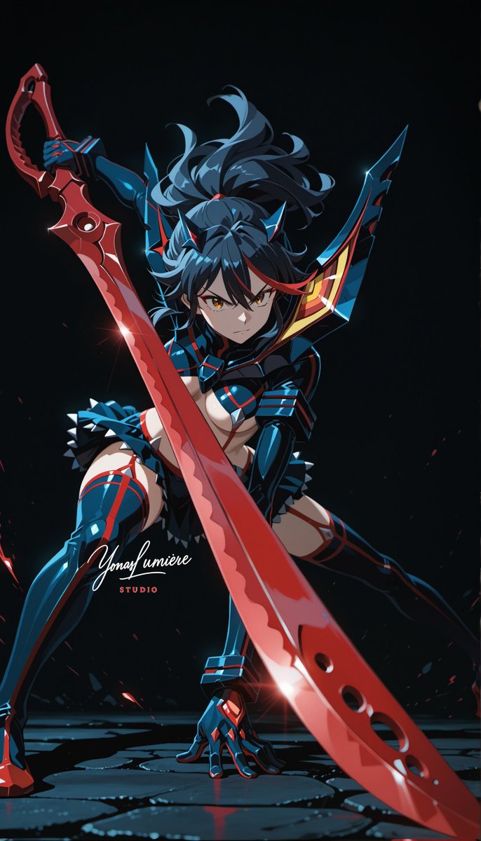 oneesan_aiart's tweet photo. Ryuko Matoi — fierce, rebellious, and unstoppable, she charges into every fight with blazing determination and the power of her scissor blade ⚔️🔥✨ #RyukoMatoi #KillLaKill #aiart https://t.co/FDTpaeBkUi