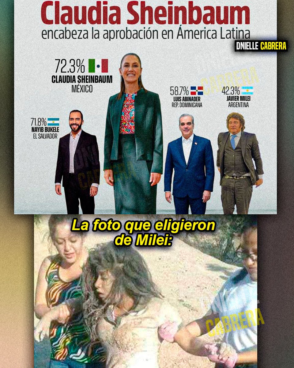 Morena sube una imagen donde salen diferentes líderes de latinoamérica, y para la foto de Milei eligieron la que el presidente argentino ha tratado de borrar de todas partes 😂😂😂