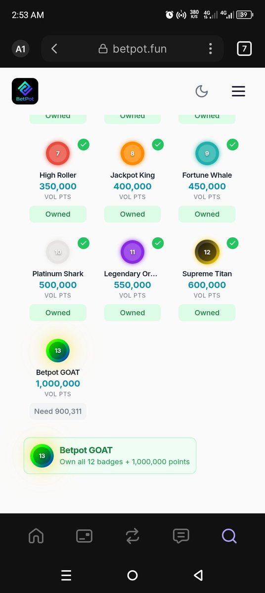 Web3InFoFi's tweet photo. Less than 1M to hit GOAT role on @BetPotdotfun. 🐐

Been consistent. Watching pots, making picks, staying early.

This phase won’t last forever.

Real ones know what this grind leads to.

#BetPot #OnChain #Web3Gaming #PredictionMarkets https://t.co/NZgMgQWcmg