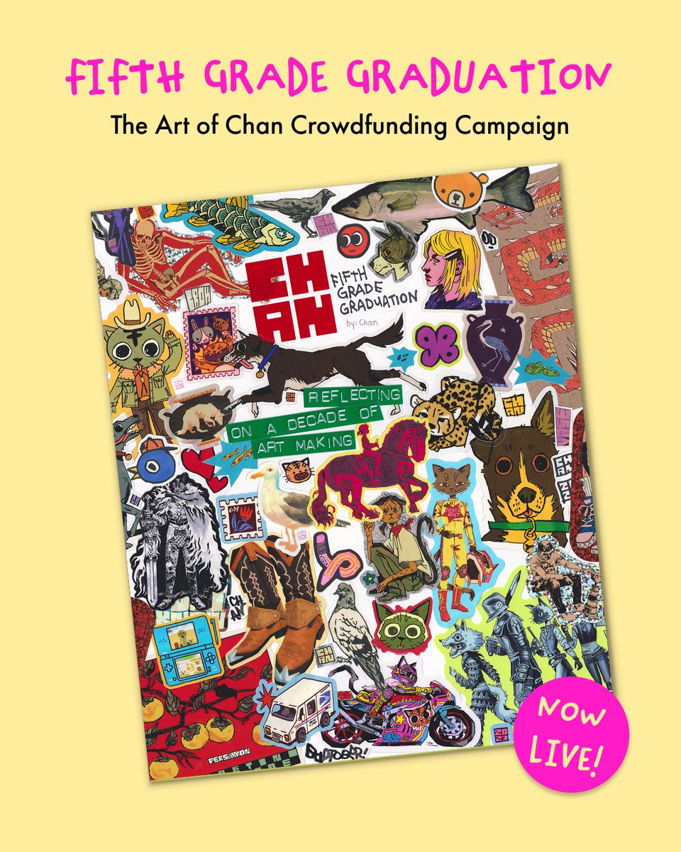 gallerynucleus's tweet image. 🎓 Fifth Grade Graduation is here — a 252-page artbook spanning 9 years of work, packed with fan favorites AND brand-new exclusive content.

Pre-order now! Link below 🎨📖 
gallerynucleus.com/page/2183
#FifthGradeGraduation #ArtBook #Crowdfunding
