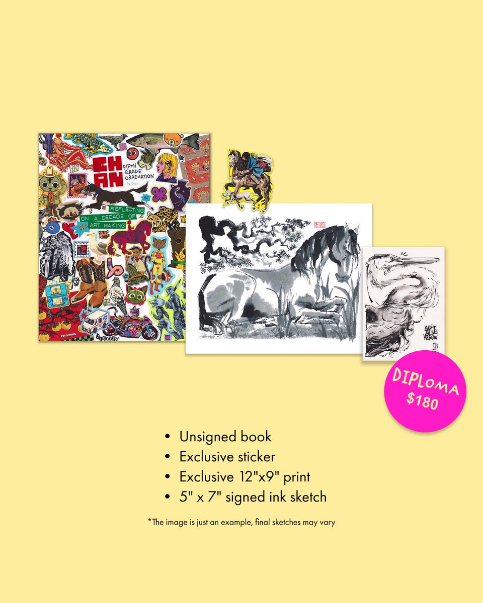 gallerynucleus's tweet image. 🎓 Fifth Grade Graduation is here — a 252-page artbook spanning 9 years of work, packed with fan favorites AND brand-new exclusive content.

Pre-order now! Link below 🎨📖 
gallerynucleus.com/page/2183
#FifthGradeGraduation #ArtBook #Crowdfunding