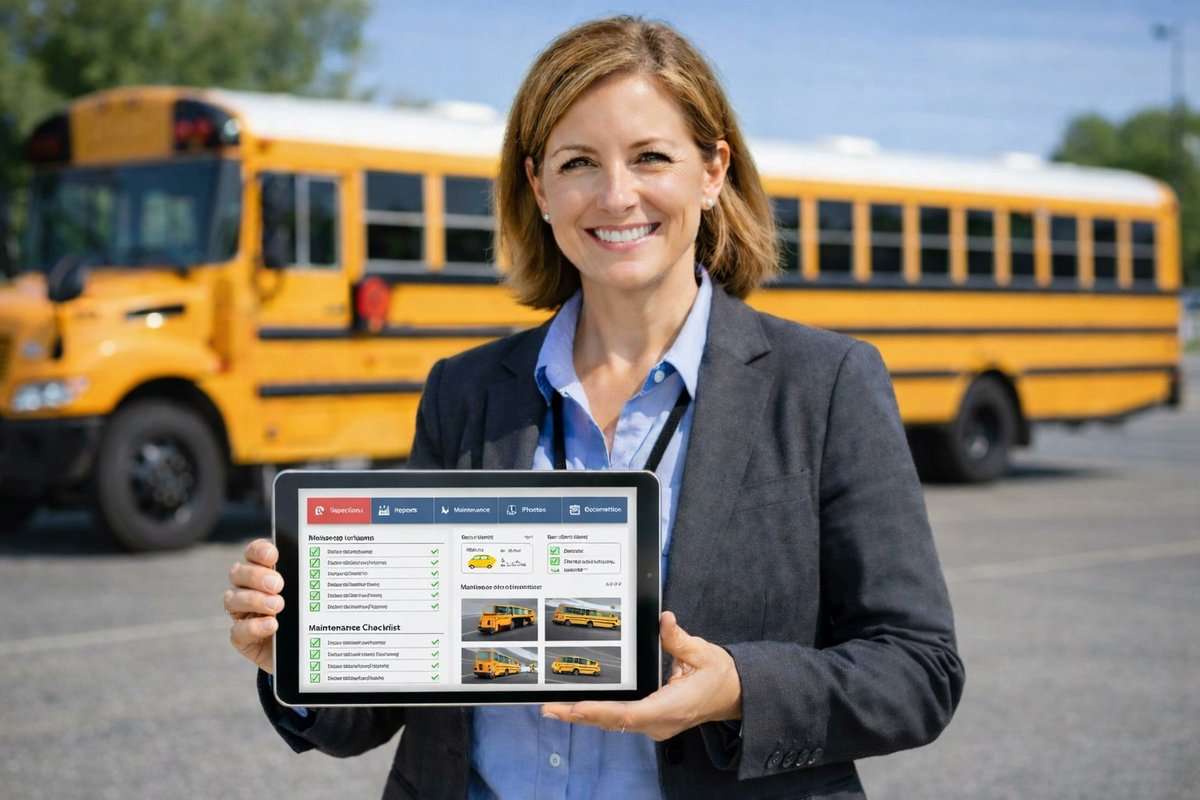 MastrosSon85192's tweet image. Stop the audit panic! 📁 No more searching through bulky binders for training logs or inspections. 🚌

Our 'digital binder' keeps everything organized and searchable within BusBoss. Trade the paper trail for peace of mind. ✨

#BusBoss #SchoolBusSafety #FleetManagement