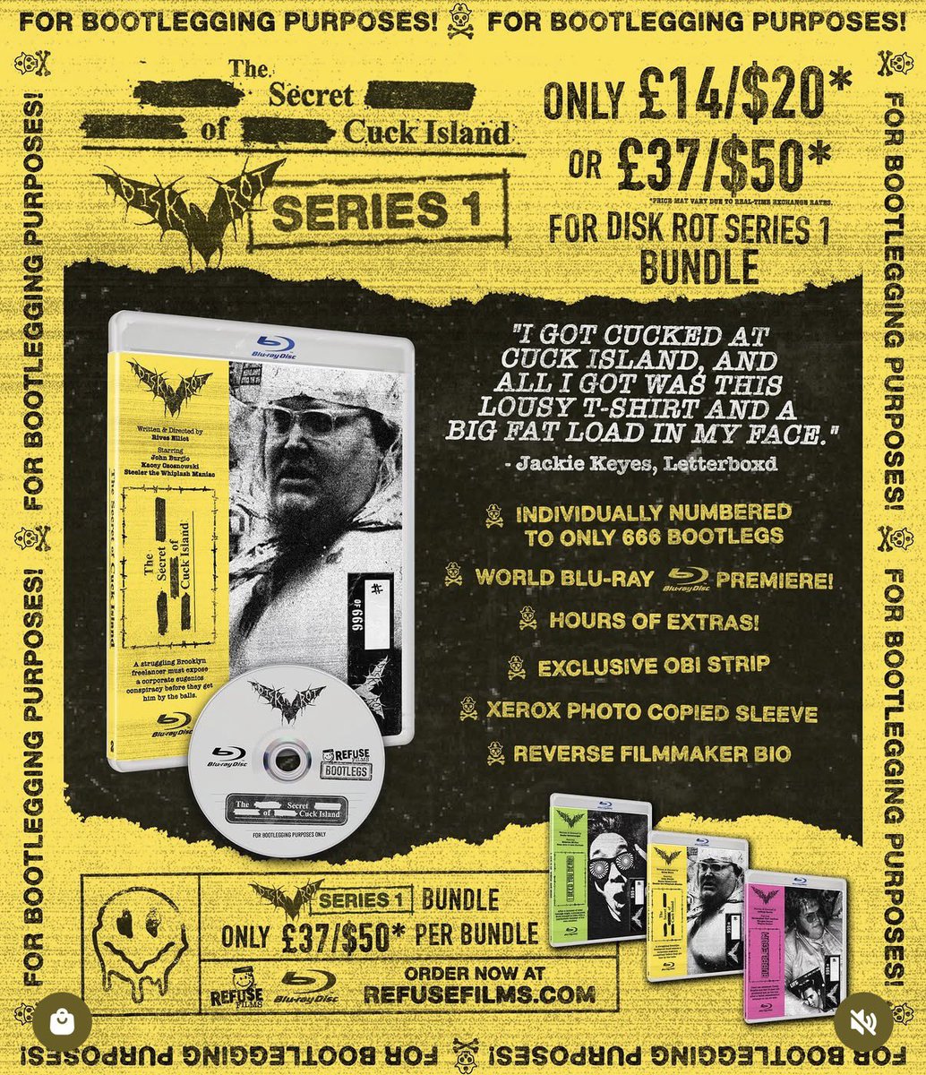 Hey friends, the found footage conspiracy no budget mind fuck THE SECRET OF CUCK ISLAND is coming out in a limited edition 666 blu ray run.  This movie is out of fucking control.