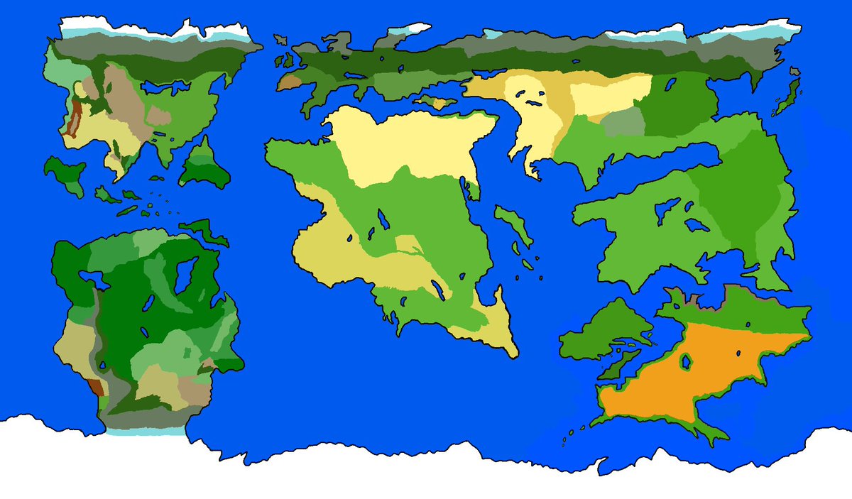 NewLworcutt's tweet image. Gods &amp;amp; Monsters: Primordial Wars - Mortir Map

North Autheria - North America
South Autheria - South America
Austrualis - Africa
Yatheiure - Europe
Fareisía - Asia
Bactira - Australia
Artach - Antarctica

#fictionalworld #worldmap #worldbuilding
#digitalart #art