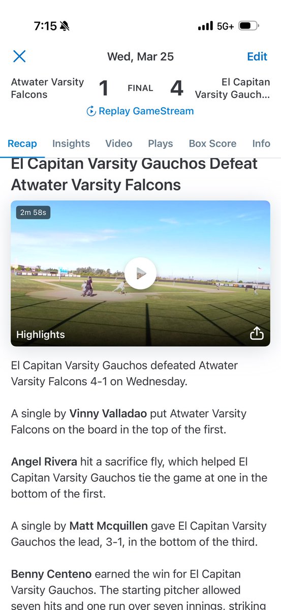 El Capitan Baseball ⚾️ tweet media