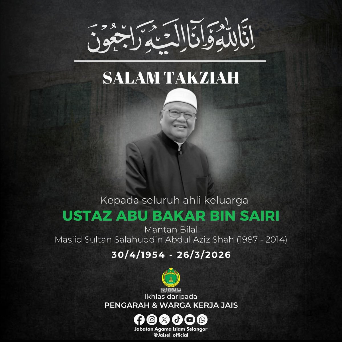 Jabatan Agama Islam Selangor - Official tweet media