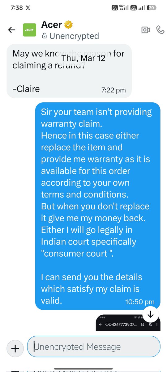 jawedakhtar2020's tweet photo. @Acer_India since 12 March they are reviewing. It feels like @Acer_India have opted job to group of stupids🤡
@MdSibtainRezaA @RazviTahseen @AshrafFem @dhruv_rathee 
@flipkartsupport https://t.co/rEW9kloVkX