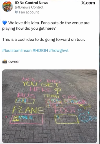 TakehimhomeF's tweet image. #HowDidIGetHere #1D #ProudOfLouis
💙 #LouisTomlinson Launches Tour with Fan Chalk Poll and Magazine Reflection   
1 day ago · Entertainment · 23K posts
hungermag.com/cover-stars/ho… Great article!
instagram.com/reel/DWR1YH5kZ…  Chalk poll  
Next Stop #Helsinki #Finland 🇫🇮
Please retweet.🐦
