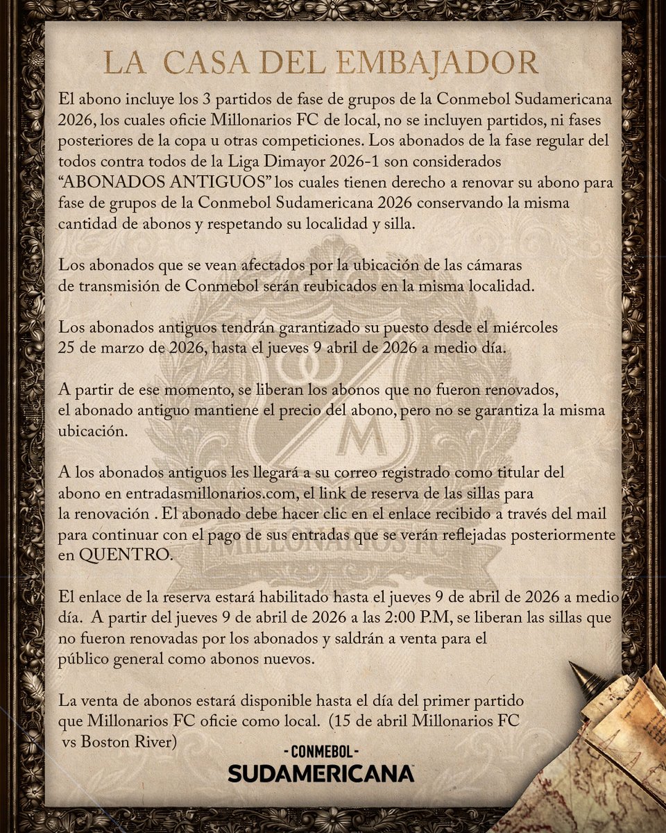 Millonarios FC tweet media