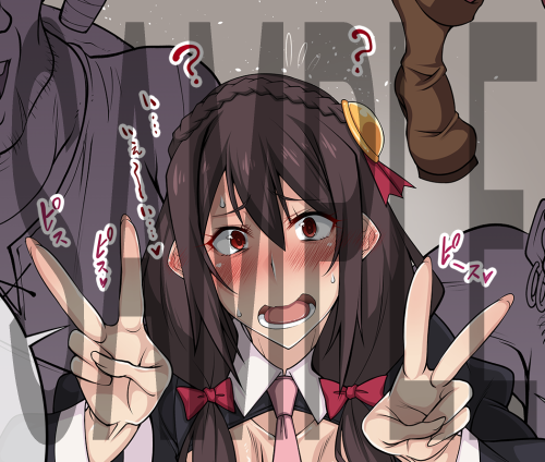 skebで描きました ゆんゆんが友達募集してるところへ怪しい男達が身体目当てにやってきて、ゆんゆんは純粋に友達が出来たとよろこんで『友達がする楽しいコト』をしに町外れに消えていくシーンです 