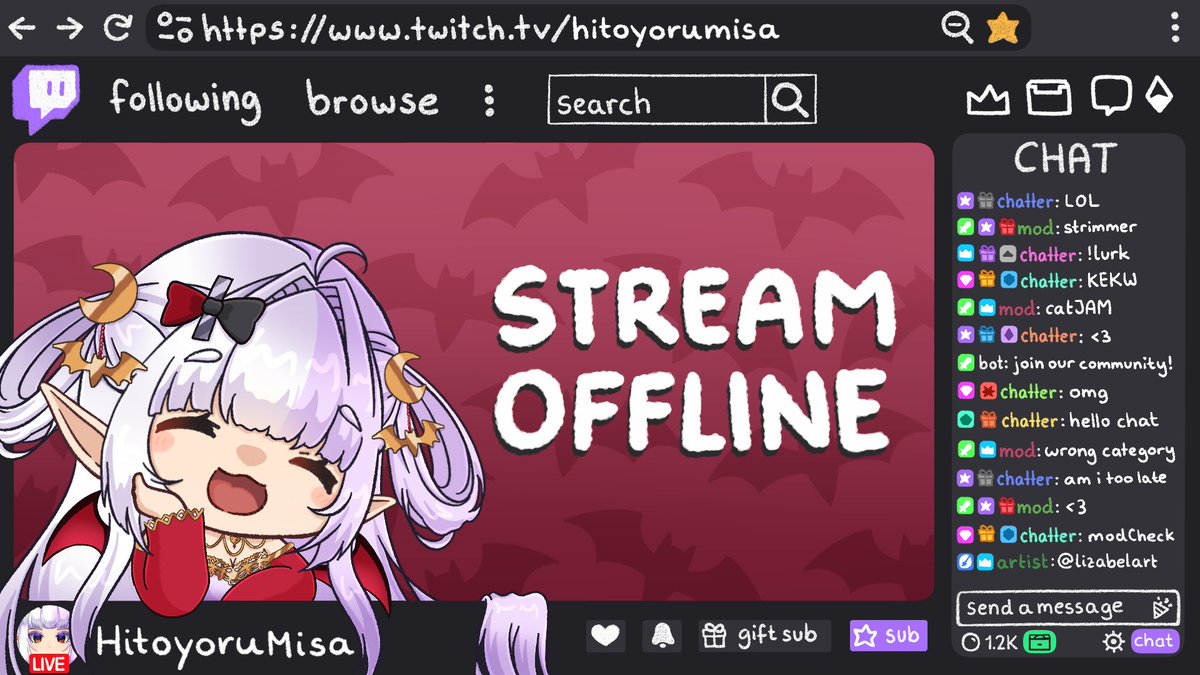 Hitoyoru Misa | (VCvlt) →Japan🦇☀️ Vamp Vtuber tweet media