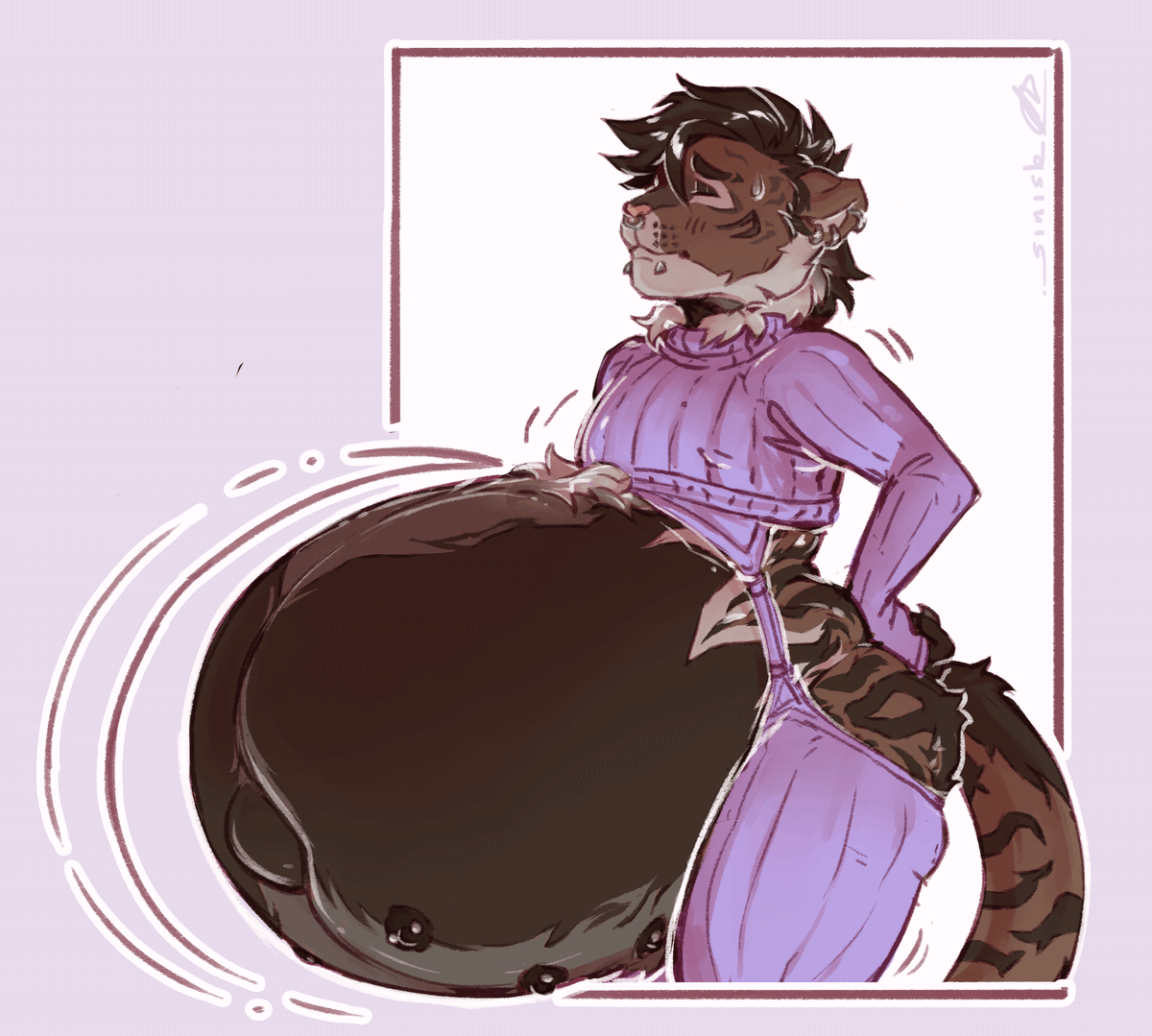 _sinisk's tweet photo. finished Swell Sweater YCH for @ wolfmedown on FA ft. their liger, Tomsyn ~! https://t.co/grgNnT93RG