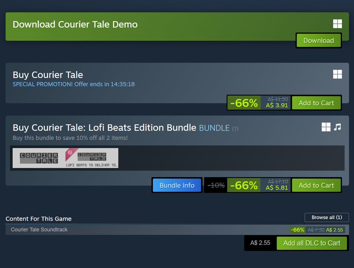 Courier Tale | OUT NOW ON STEAM! tweet media