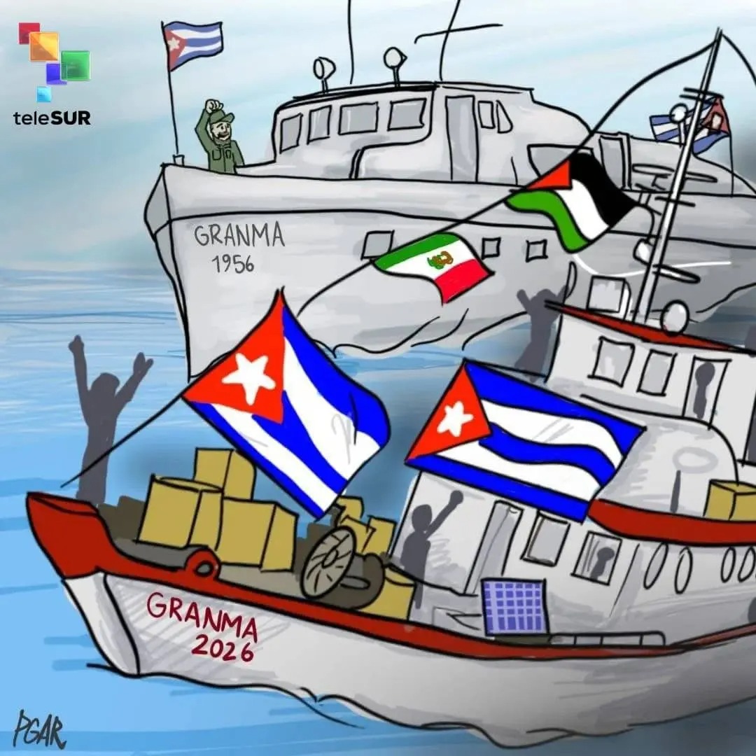 teleSURtv's tweet photo. #CARICATURA | Cuba: dos desembarcos una misma revolución https://t.co/Vl5Ni2NMwb