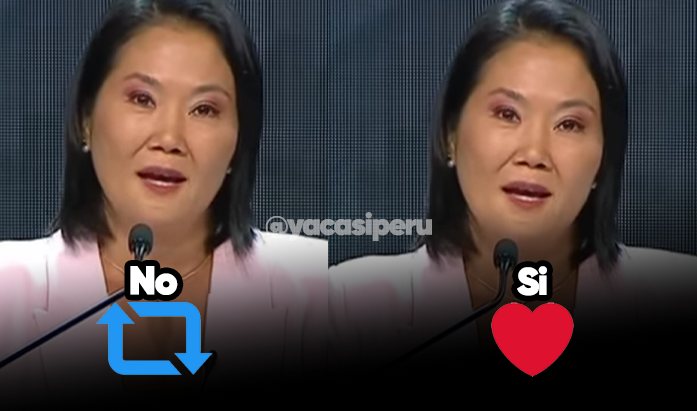 yacasiperu's tweet photo. De acuerdo al #DebatePresidencial ¿votarías por Keiko Fujimori? https://t.co/RMFoZjmCi9