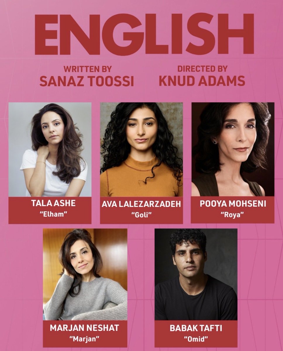 English, the Pulitzer Prize–winning play by Sanaz Toossi and directed by Knud Adams, will be presented at the Wallis Annenberg Center for the Performing Arts in Beverly Hills, California, from April 4–26, 2026.
Set within an Iranian TOEFL classroom, the play traces the