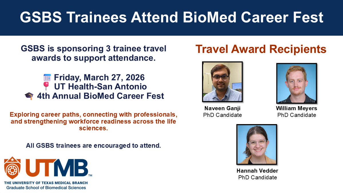 UTMB Graduate School of Biomedical Sciences tweet media