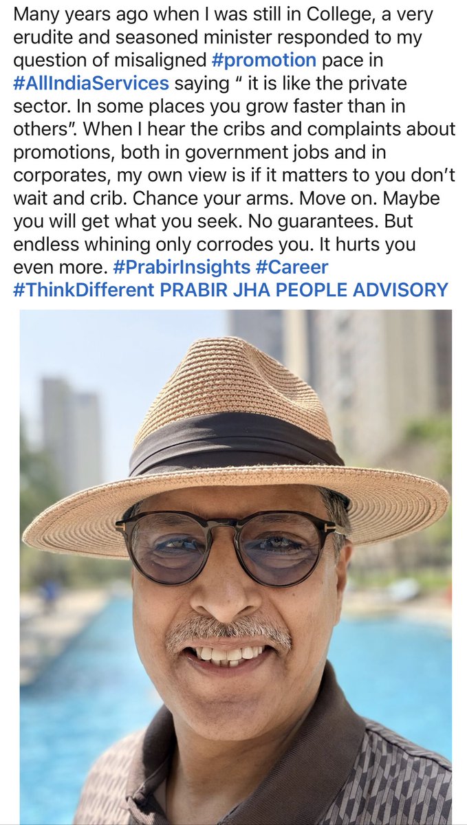PrabirJha's tweet image. #PrabirInsights #Career #Promotions #ThinkDifferent