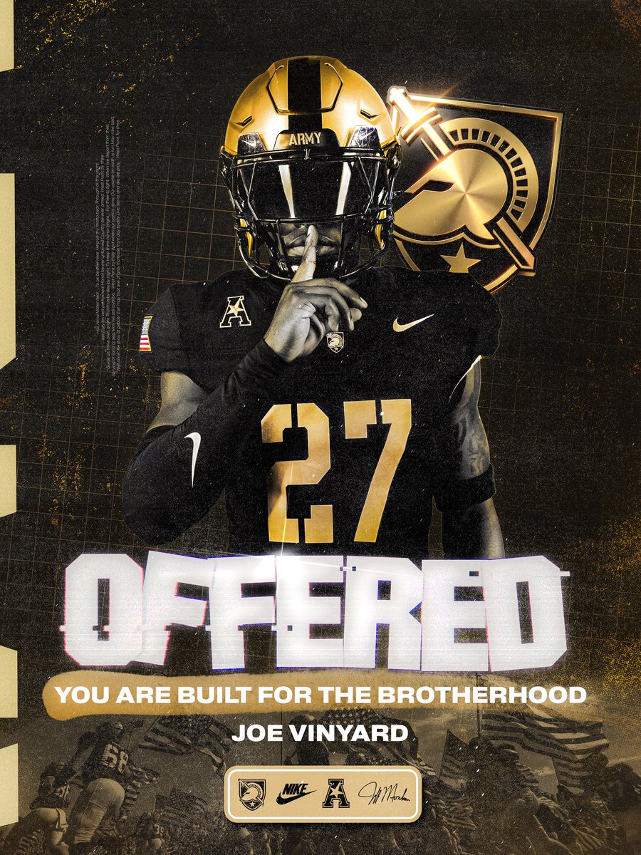 joevinyard11's tweet photo. After a great talk with @CoachHolt67 I am blessed to receive an offer from Army West Point! Go Army!

@ArmyWP_Football @CoachJeffMonken @Coach_Worley https://t.co/kuwvGtLpGu