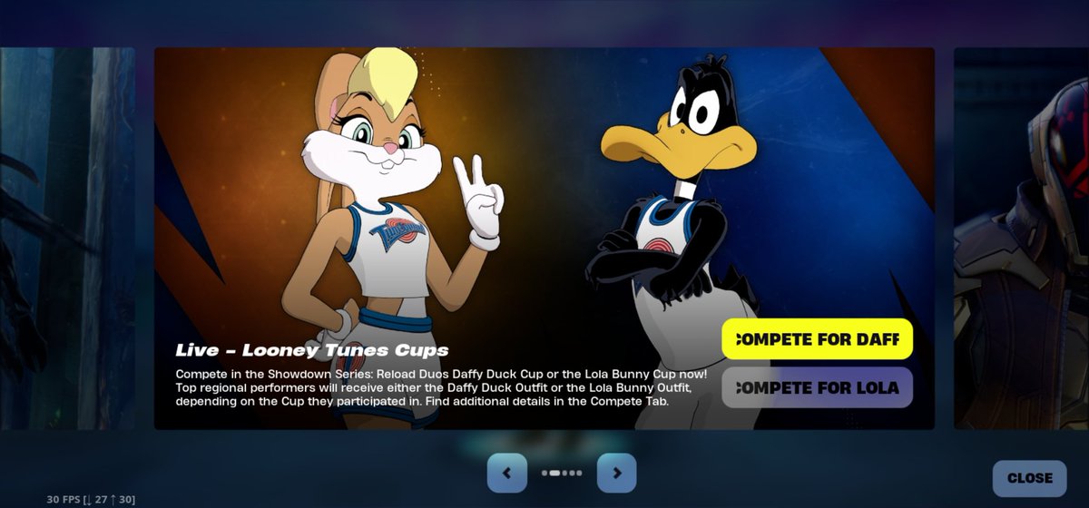 MobileMamaLlama's tweet photo. 🦆🏆Played the Daffy Cup & at least made the 8 points for the Spray; "That's All Folks!" which will make a fun Looney Toons combo design on the Bedtime Breezer Spray glider! 🪂 Did you play?🤔 #Fortnite #Daffy #Duck #Cup #Loony #Toons #Rewards #Spray #points #Lola #Bunny https://t.co/I5kMdCvFqw
