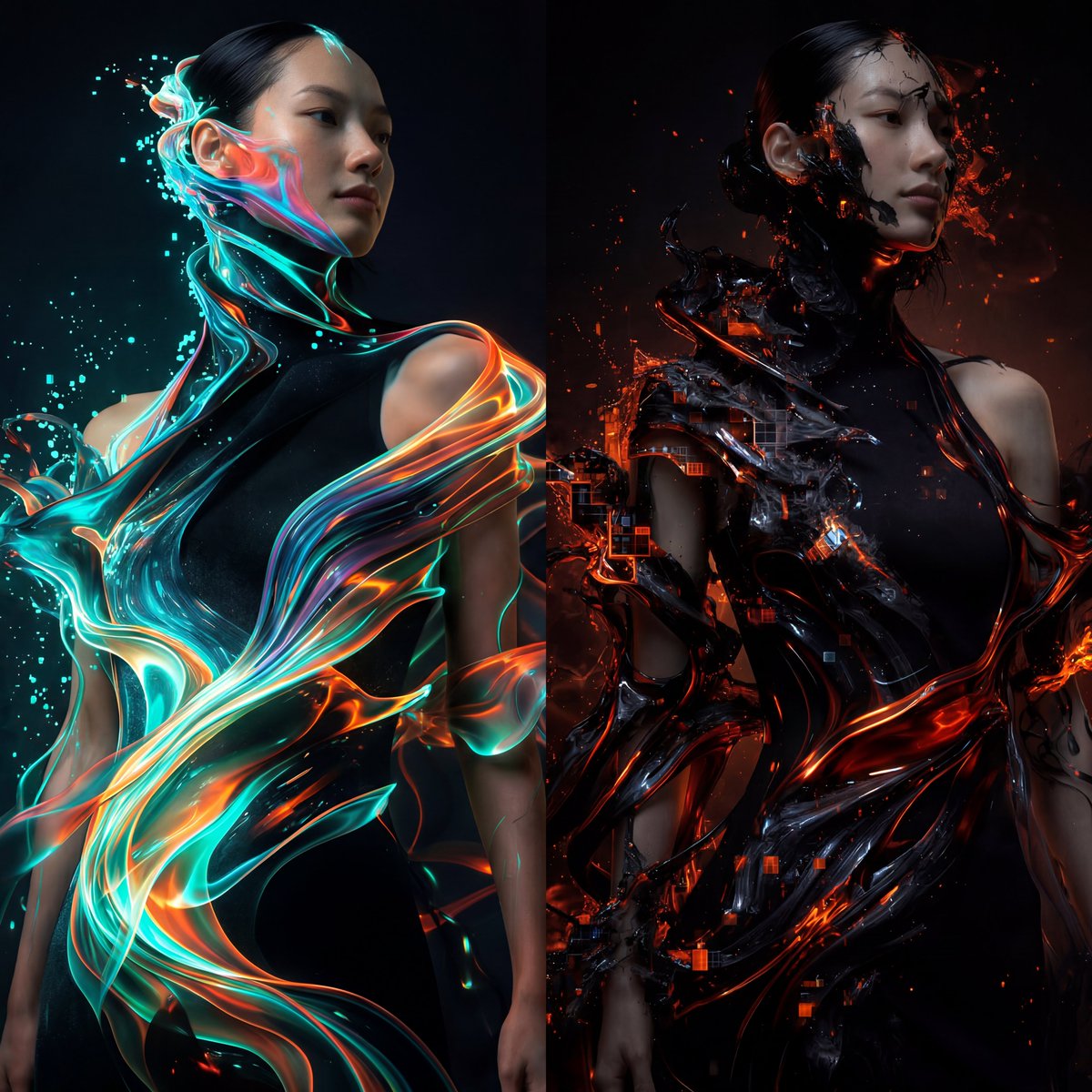 Valinoo_'s tweet photo. VALINO ATELIER: UNFIXED #011
A single piece. Two identities. Infinite perception.
This is not fashion. This is evolution.
4096 ultra-detailed digital couture.
Open for offers.
🔗 https://t.co/Nc4WwaLtaM
#NFTArt #Metaverse #AIArt #NFT #DigitalArt #Web3 #UNFIXED #ValinoAtelier #NFTCommunity