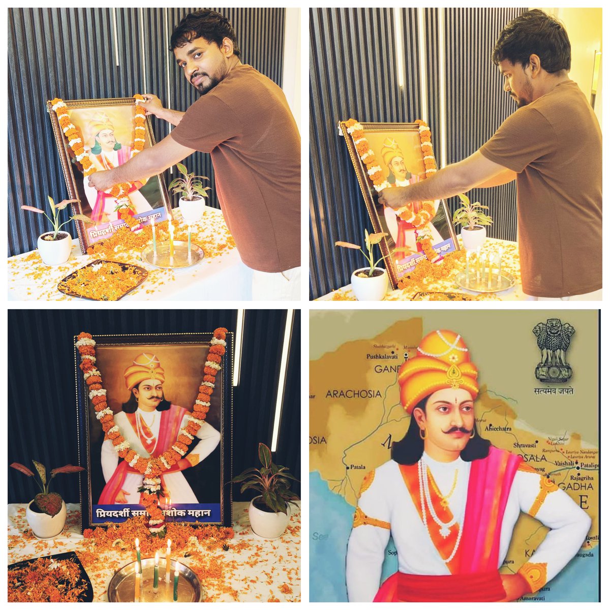 Cgmaurya9911's tweet photo. अखंड भारत के निर्माता, महान चक्रवर्ती सम्राट अशोक की जयंती पर उनके आदर्शों, नीतियों और मानवता के संदेश को नमन 🙏
जिस सम्राट ने शक्ति को सेवा बनाया,
ऐसे युगदृष्टा को शत-शत प्रणाम।
सम्राट अशोक सिर्फ इतिहास नहीं,
एक विचार हैं…जो आज भी न्याय, समानता और करुणा का रास्ता दिखाते हैं। https://t.co/hqytSh8nCq