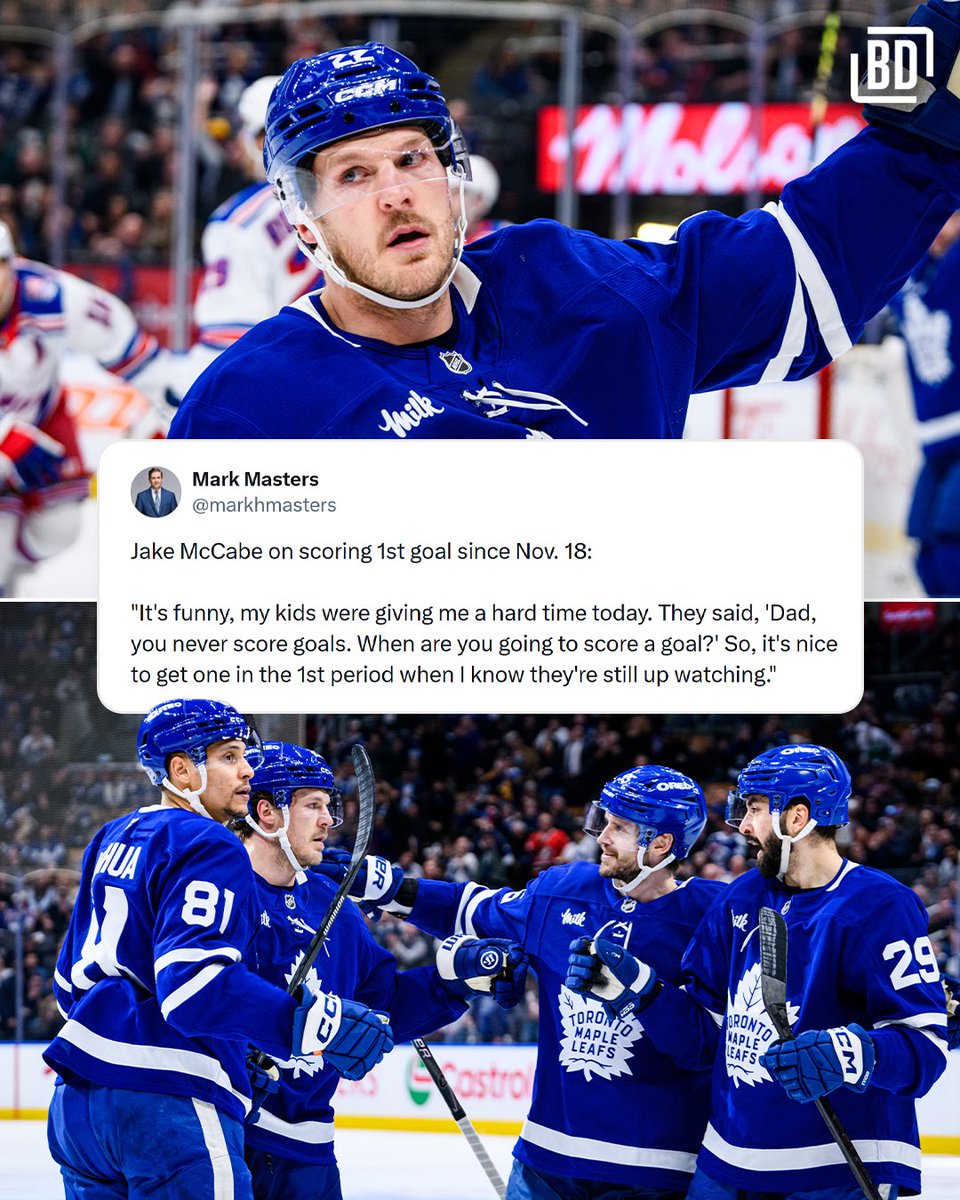 Jake McCabe really told his kids, "Bet." 🤣

(H/T <a href="/markhmasters/">Mark Masters</a>)