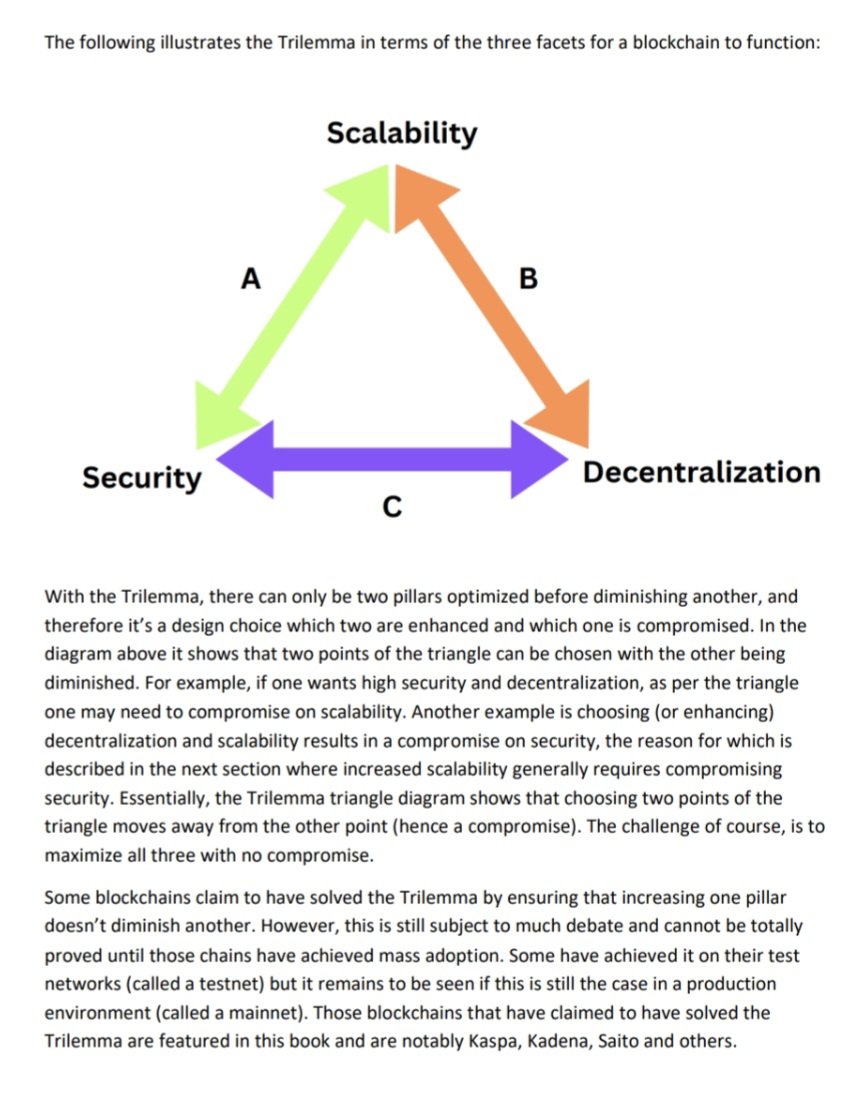RGreen622's tweet image. Snippets from my book on performance, blockchain challenges and concepts such as the #Trilemma, Byzantine Generals problem, and comparison tables. 
It outlines many hard truths and elite insights:
amazon.com/dp/B0DDPPBRTC

#cryptocommunity