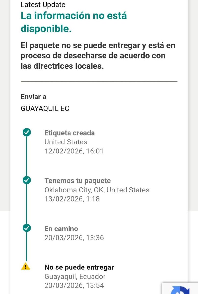<a href="/UPS/">UPS</a> Se supone que hubo un error en mi paquete el cual es una placa de <a href="/YouTubeLATAM/">YouTube Latinoamérica</a>  <a href="/YouTube/">YouTube</a>  que va a ser destruido por supuestamente no llenar información que si se llenó en primer lugar y que en ningún momento se pusieron en contacto conmigo o con el remitente como para