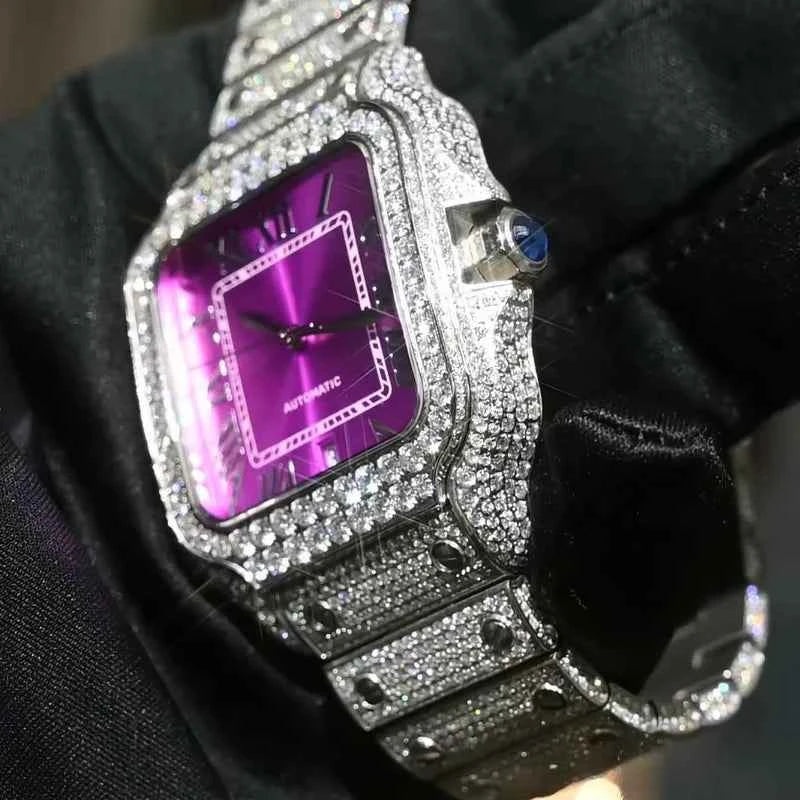 VIPexpeience00's tweet image. Elevate your style with this Moissanite watch! D Color VVS stones, stainless steel, MIYOTA movement. Perfect for hip-hop enthusiasts. Water-resistant and scratch-proof. Get yours! #MoissaniteMagic #HipHopStyle