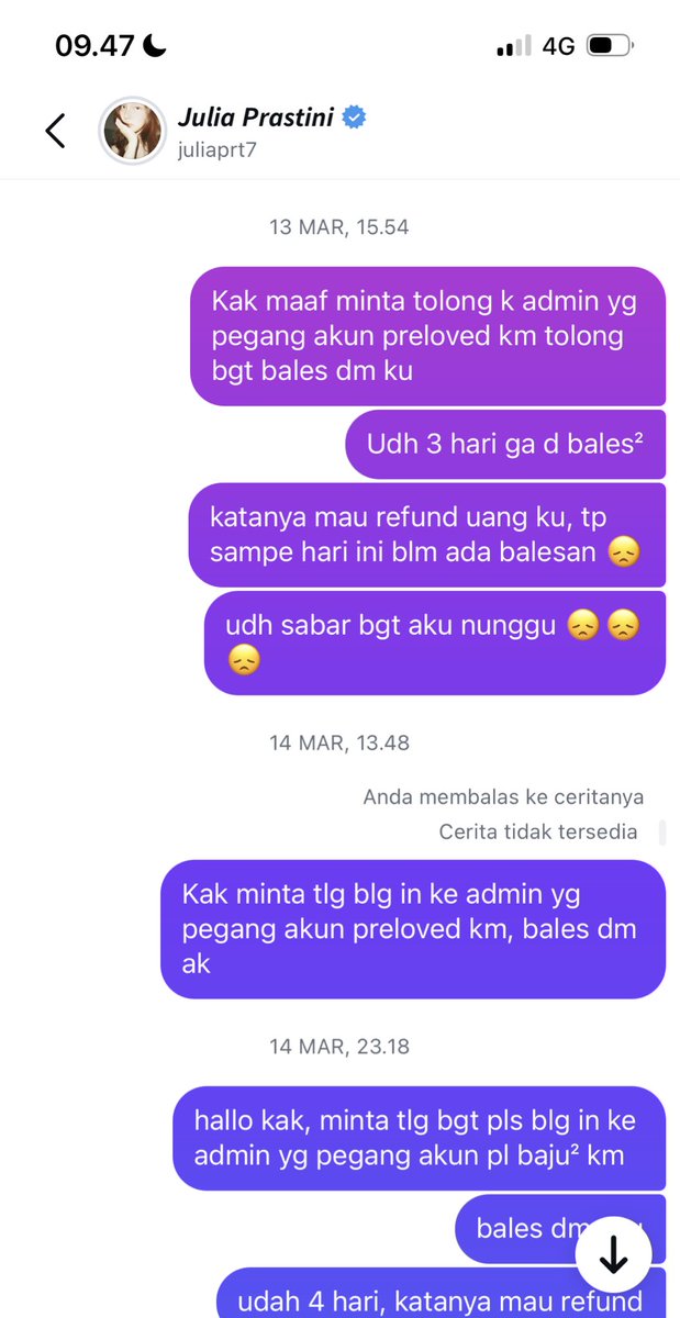 Abcdrdwds's tweet photo. HELP RT
update sampe hari ini masih blm ada kejelasan terkait preloved ini🥲 setiap aku tlp selalu d reject, please REFUND UANGKU‼️ #jule #nipu #helprt #viral #help https://t.co/4PRTlrgFy6