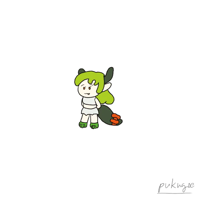 本日の30分集中描き(-20分) 後ろ手組み