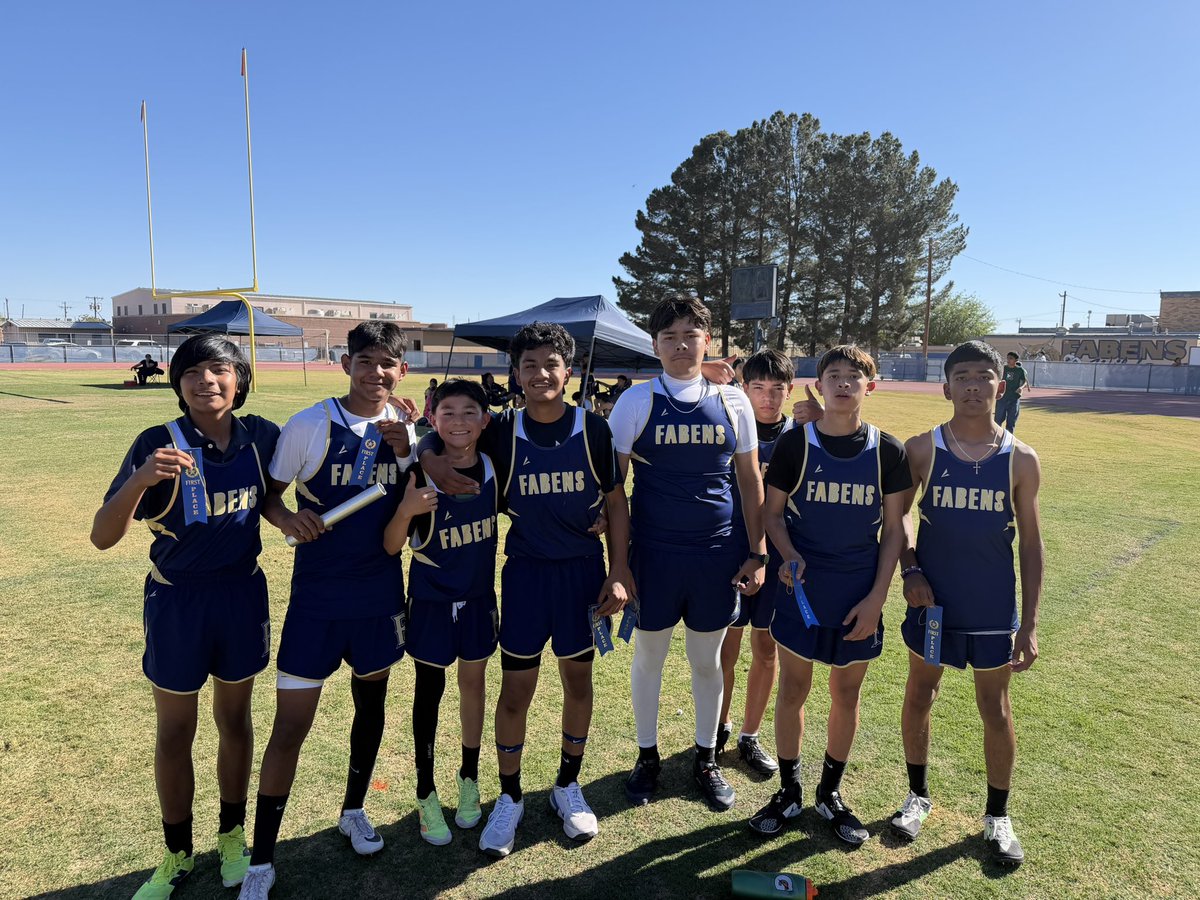 CoachMontes52's tweet photo. Congratulations to our 7th & 8th grade boys 4x100 teams on taking 1st place! 🥇  
Shoutout to our 8th grade girls 4x100 for bringing home 1st as well! 🔥  
And big congratulations to our 8th grade girls 4x400 team on winning 1st place!💪🏽🏃‍♀️  

Proud of all the hard work and dedication let’s keep working.
@godisright @SauceMj @Coach_MorenoFHS @Aguirre_mpa @CoachEstrada_AD @FabensISD