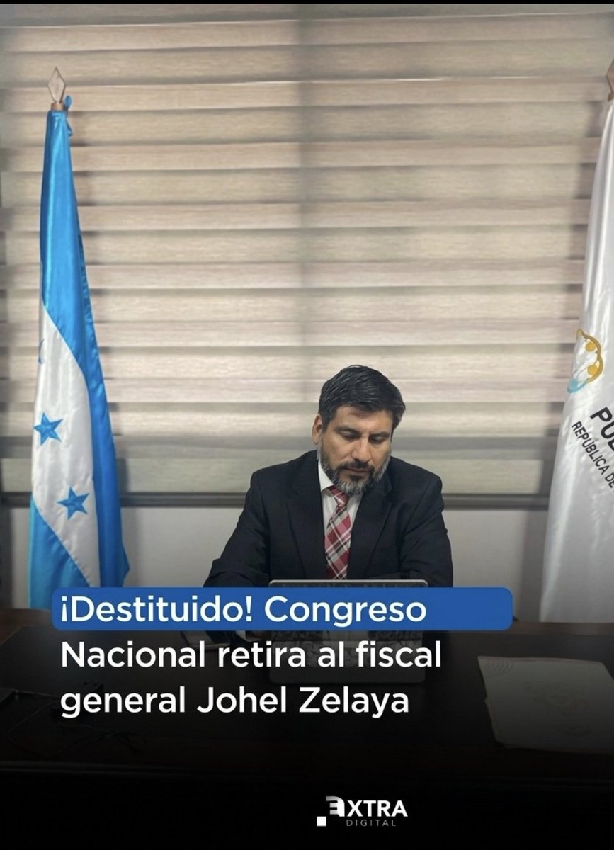 extradigitalhn's tweet photo. #ExtraDigitalHN || Esta noche El #CongresoNacional ha destituido oficialmente a #JohelZelaya como fiscal general de la república.

https://t.co/qRpLQKzNK4 https://t.co/uAe9dlnWUs