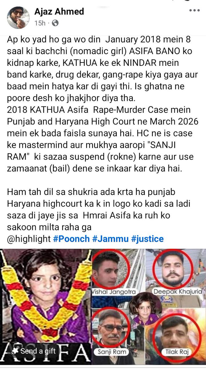 #Dogro ke devsthan #babakaliveer ji, pr #Hindu dwara gangrape karne ke arop laga or #kashmiri leadeship dwara shadyantr ke tehat use siddh bhi kiya pr hamare  leader <a href="/BJP4JnK/">BJP Jammu & Kashmir</a> ek #CBI investigation ni dila paye,
Kashmir bharat se Iran ko support kr rha hai pr Bharat jammu ko nhi