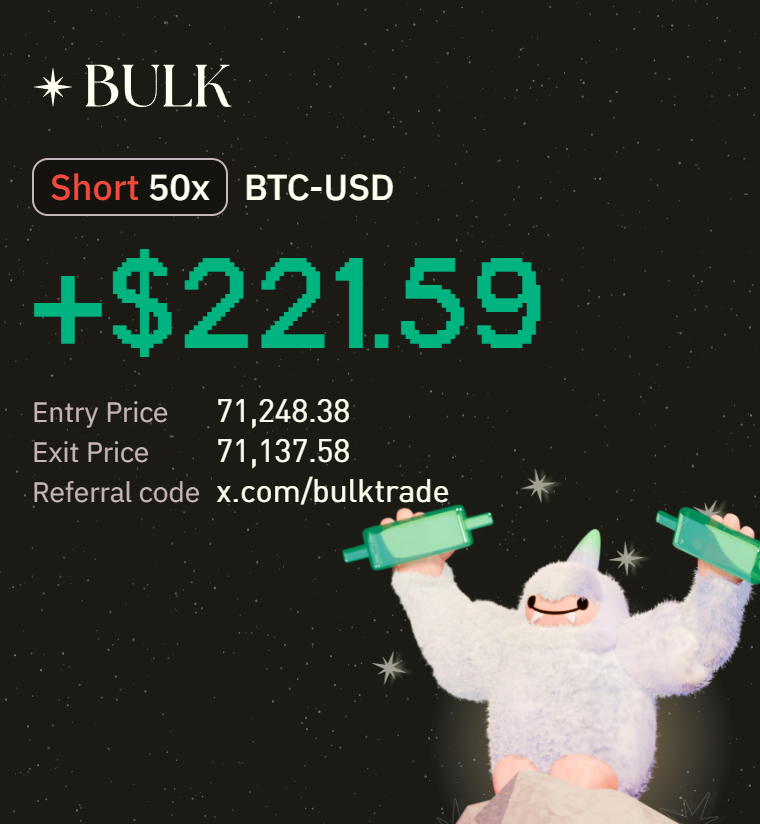 Trade BTC-USD perps on <a href="/bulktrade/">BULK</a>