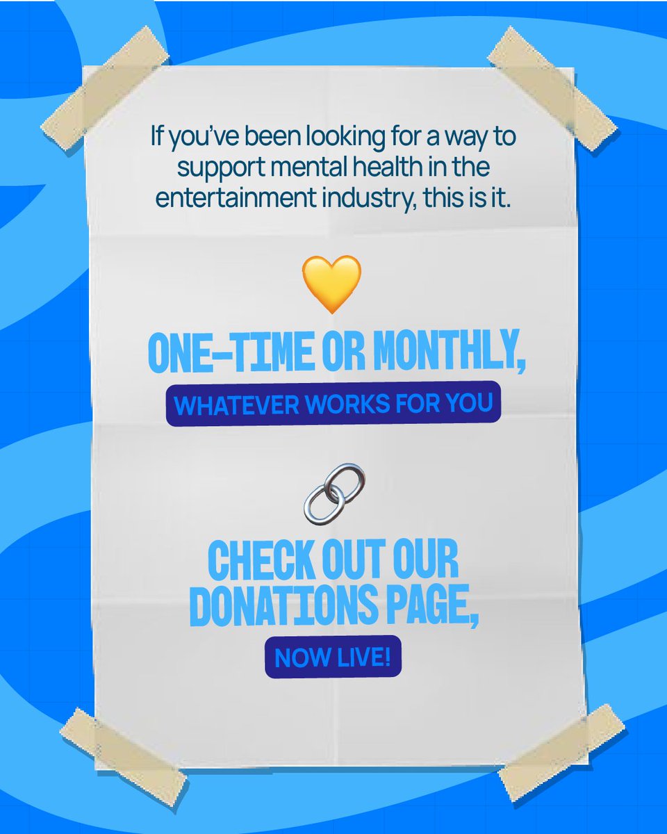 calltimemh's tweet photo. We’ve been hearing this a lot:
“How can I support Calltime?”So… we created a way. 💛Our donations page is now LIVE
Support mental health in the entertainment industry
🔗 https://t.co/h1Ml4as657 #FilmIndustry #SupportMentalHealth #Calltime https://t.co/GCOHhDSiLd