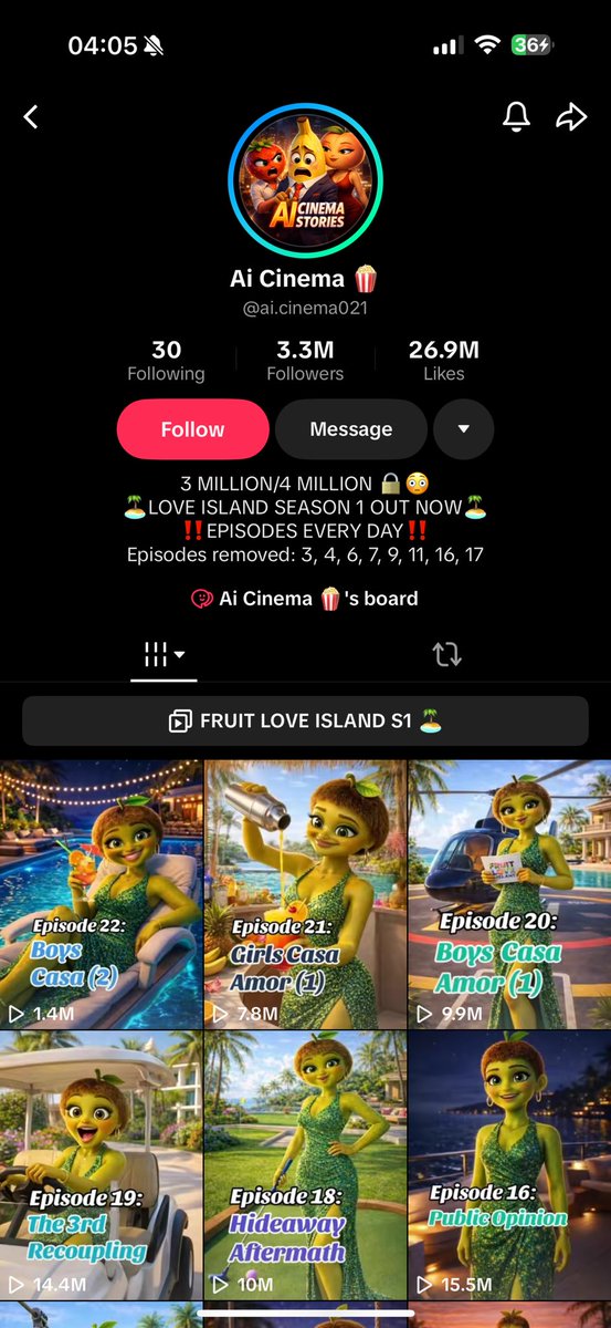 If you sold because you thought the $aifruit island account was banned you just got so MISINFORMED.

The account that got the videos removed and crashed out was a completely random account reposting the fruit island videos and had no more than 150k followers. 

Randoms on X love