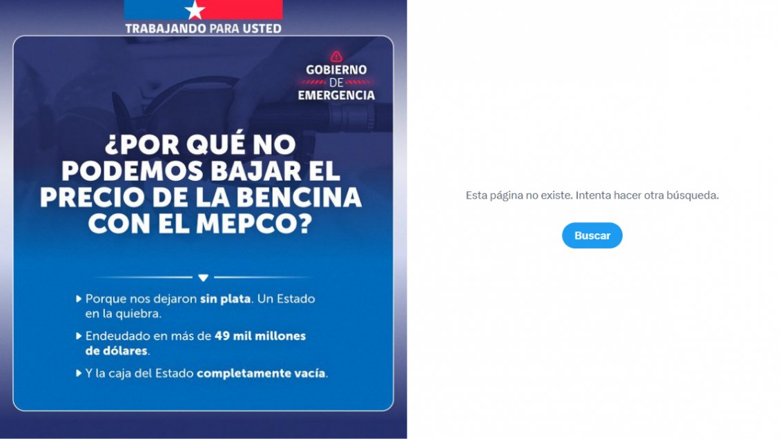 #Cooperativa90 "Un Estado en quiebra": Gobierno borró publicación y Contraloría ofició a Segegob tinyurl.com/5xwzsvhj