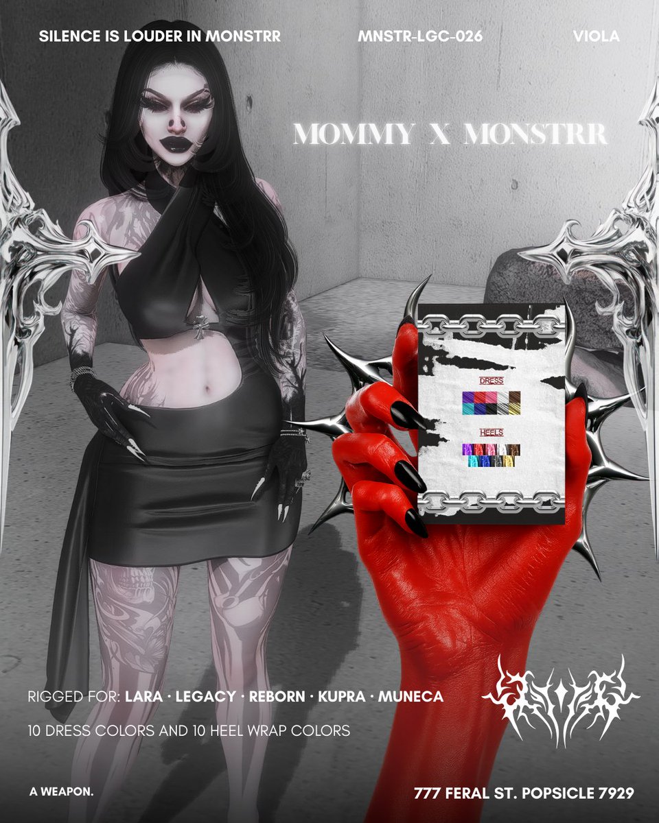 MONSTRR001's tweet photo. Mommy x MONSTRR ; VIOLA set ❤️‍🔥

Rigged for: lara · legacy · reborn · kupra · muneca

10 Dress colors 9 Heel colors

SPECIAL EDITION VALENTINES BAG 10 COPIES FOR EACH COLOR ONLY , 8 COLORS! Fatpack may be sold only until event ends if sold out.

https://t.co/Pnbc8Qslxa https://t.co/ouhtkeCo5r