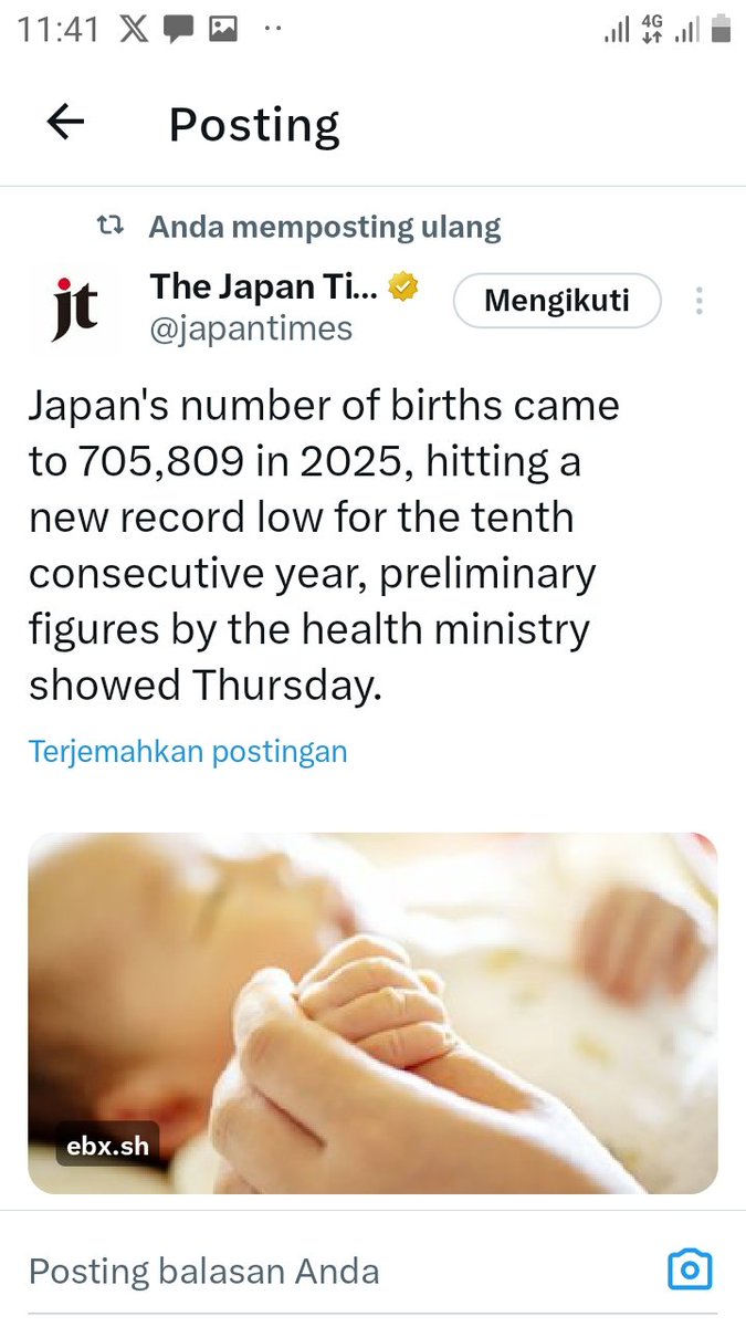 ONarua2568614's tweet photo. Shalom Shalom
1/1.Mrs.@takaichi_sanae Untuk Menemukan Solusi Menhadapi
1.Defisit Angka Kelahiran Bayi di JAPAN
2.Defisit Angka Tenaga Kerja Dari Rakyat JEPAN Sendiri,Dan
3.Solusi Untuk Para Orang Tua JEPAN yang Lanjut Usia 

Coba Mrs.@takaichi_sanae Temukan JOIS KITANO di TOKYO,~ https://t.co/oeiSI470Yo