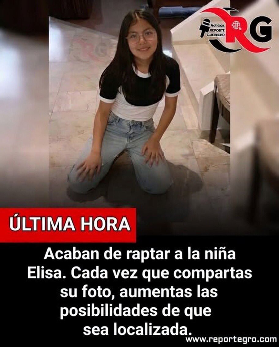 FatimaN0905's tweet photo. 🚨 Se busca a la niña Elisa.

🆘Presunta sustracción en CDMX. Familiares piden ayuda para localizarla.   Cada vez que compartas su foto, aumentas las posibilidades de que regrese sana y salva.   

‼️Reporta cualquier dato a las autoridades‼️

🆘 #AlertaAmberCiudadana
@FGRMexico 
@PDI_FGJCDMX 
@OHarfuch 
@ErnestinaGodoy_